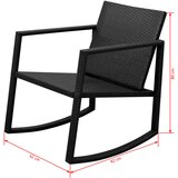  3-Dijelni bistro set od poliratana crni | shoptok.hr
