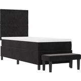  Krevet s opruga kutije s uzglavljem Crna 200 x 80 cm Baršun | shoptok.hr