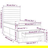  Box spring postelja z vzmetnico svetlo siva 90x200 cm blago, (20930463) | Shoptok.si