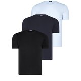 Dewberry TRIPLE SET T8569 BIKE COLLAR MENS T-SHIRT-BLACK-NAVY BLUE-BLUE Cijene