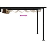 vidaXL zidni gazebo Sivo-smeđa 3 x 3 m Čelik Cijene