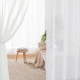 MIULEE 300 × 260 cm Transparentna voil zavesa z rinkami | Shoptok.si