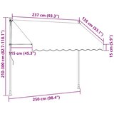 Tenda na ručno uvlačenje 250 cm antracit | shoptok.hr