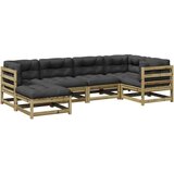  6-dijelni set vrtnih sofa od impregnirane borovine s jastucima | shoptok.hr