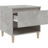  Noćni ormarić siva boja betona 50x46x50 cm konstruirano drvo | shoptok.hr