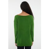 Trendyol Green Wool Boat Neck Basic Knitwear Sweater | Eponuda.ba