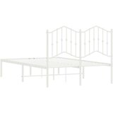 vidaXL Metalni okvir za krevet s uzglavljem bijeli 120x200 cm | shoptok.hr