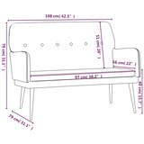 Klupa crvena boja vina 108 x 79 x 79 cm baršunasta | shoptok.hr