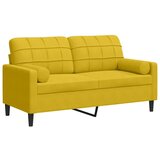  Dvosjed s ukrasnim jastucima žuti 140 cm baršunasti | shoptok.hr