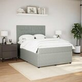  Krevet s oprugama i madracem svjetlosivi 140x190 cm baršunasti | shoptok.hr