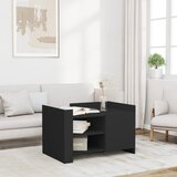 vidaXL Klubska mizica črna 80x50x50 inženirski les Cene