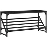 vidaXL Regal za čevlje črn 90x30x45 cm inženirski les, (21025186) Cene
