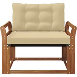  Set vanjskih sofa Čvrsto drvo akacije i Textilene Prirodna - Prirodno i bež Zakrivljeni | shoptok.hr