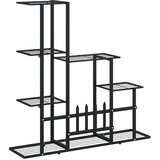  Stalak za cvijeće 94,5 x 25 x 88 cm crni metalni | shoptok.hr