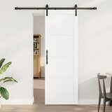 vidaXL drsna vrata s kompletom strojne opreme bela 73.5x211 cm iz trdega borovega lesa, notranja vrata 'ORKDAL'bela 73.5x211x4 cm iz trdega borovega lesa | Shoptok.si
