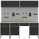  Set radnih ormarića s ladicama s pohranom 10 kom. Crna | shoptok.hr