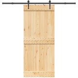  Klizna vrata NARVIK Prirodna i crna 90 x 210 cm (213,5 cm) | shoptok.hr