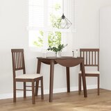 vidaXL Jedilni stoli z blazinami 2 kosa Brown Solid Wood Rubber Cene