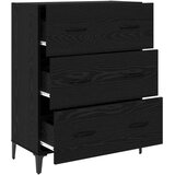  Kreveta Crni hrast 69,5 x 34 x 90 cm Obrađeno drvo i čelik | shoptok.hr