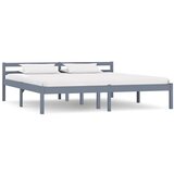 vidaXL Okvir za krevet od masivne borovine sivi 180 x 200 cm Cijene