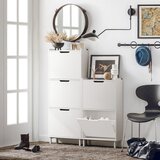 SoBuy ozka omara za čevlje v predsobi v beli barvi v skandinavskem slogu, (20814997) | Shoptok.si
