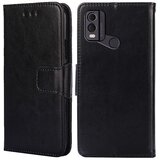 INORCO PU usnjena torbica za Nokia C22 z magnetno zaponko Folio Flip teksturirano stojalo za mobilni telefon Ovitek denarnice, (22035405) Cene