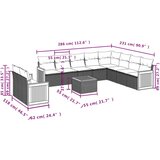  11-dijelni set vrtnih sofa od poliratana s jastucima bež | shoptok.hr