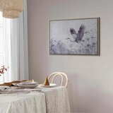  Slika - Majestic flight - a crane in flight in monochrome 60x40 U prirodnom drvenom okviru | shoptok.hr
