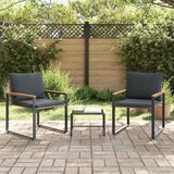  Kompleti pohištva z blazino 3 pcs Siva in temno siva Ratan, (5000301168) | Shoptok.si