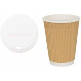  Papirnate šalice za kavu s poklopcem 1000 kom 12 oz 300 ml | shoptok.hr