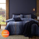 Catherine Lansfield Temno modra podaljšana flanelna posteljnina za zakonsko posteljo 230x220 cm Melrose Tweed Check – | Shoptok.si
