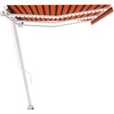  Tenda na ručno uvlačenje LED 600 x 300 cm narančasto-smeđa | shoptok.hr