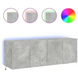  Zidni TV ormarići s LED svjetlima 2 kom boja betona 60x35x41 cm | Eponuda.ba