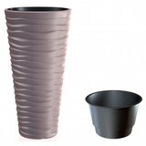 Plastična saksija plastična sand slim 40X75CM moka sa uloškom pr DPSA400-7529U Cene