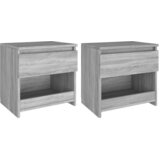 vidaXL Nočna omarica 2 kosa siva sonoma 40x30x39 cm konstruiran les Cene