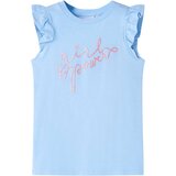  Dječja majica s volanima svjetloplava 128 | shoptok.hr