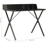 vidaXL Pisalna miza črna 80x50x84 cm | Shoptok.si
