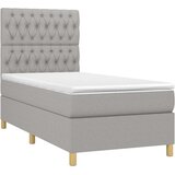  box spring s madracem LED svjetlosivi 90x190 cm tkanina | shoptok.hr