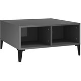  Stolić za kavu visoki sjaj sivi 60x60x30 cm konstruirano drvo | shoptok.hr