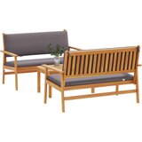 vidaXL Zunanji kavč in mizica komplet Komplet 3 Naravni akacijev les | Shoptok.si