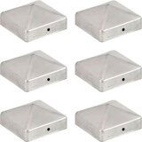vidaXL piramidalni poklopci za stupove ograde 6 kom metalni 71 x 71 mm | shoptok.hr