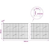  Gabion s žicom debljine 3,5 mm i mrežom 10x10 cm 500x10x100 cm | shoptok.hr