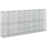  Gabionski uzdignuti krevet 4 pcs Srebrno 330 x 50 x 150 cm | shoptok.hr