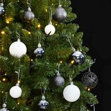  Umjetno božićno drvce 300 LED sa šarkama i kuglicama 270 cm | shoptok.hr