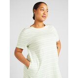 Only Carmakoma Obleka 'MAY' svetlo zelena / off-bela | Shoptok.si