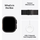 Apple Watch Ultra 2 Milanese crna Velika MX5V3FD/A Velikost zapestnice: 49mm Titanovo ohišje | Shoptok.si