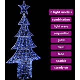 vidaXL Božično drevo med 240 LED Modra 180 cm Akril | Shoptok.si