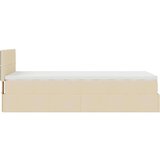 vidaXL Otomanski posteljni okvir z vzmetnico krem 80x200 cm blago, (21609323) | Shoptok.si