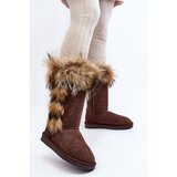 Boto Women's Snow Boots With Fur Leather Suede Brown Balvin | ePonuda.com