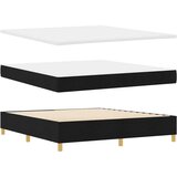 Box Vzmetna postelja z vzmetnico in klopjo Črna 180 x 200 cm Tkanina, (22083366) | Shoptok.si